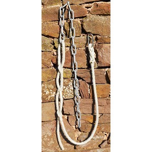 Support De Corde Et Plomb De 8 Pieds - Cheval Moyen - Licol En Corde Polyester Blanc