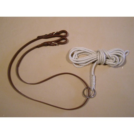 Cordeau sangle cuir et corde