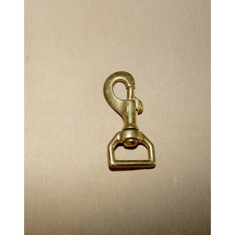 Mousqueton de longe laiton 7 cm