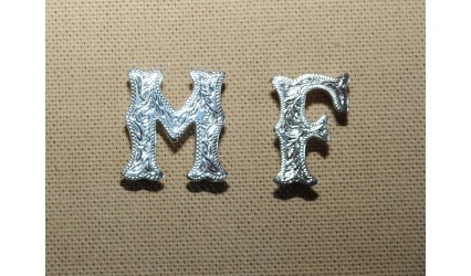 Exemple lettre argenté (recto) 19 mm